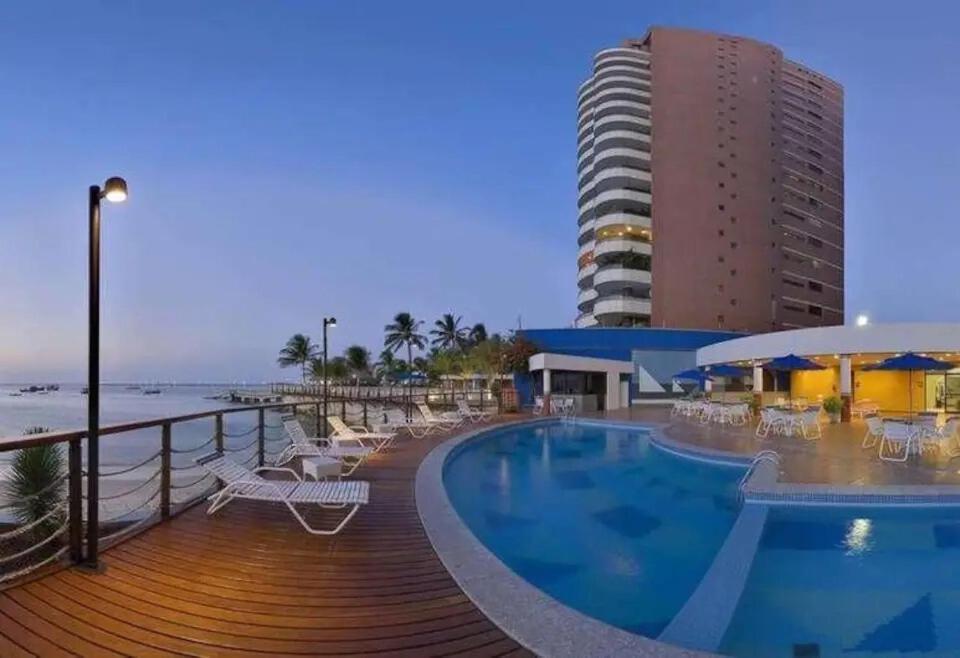 Flat Iate Plaza Na Beira Mar Com Vista Mar Apartamento Fortaleza  Exterior foto